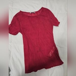 Zara  Short Sleeve Knit Top Small